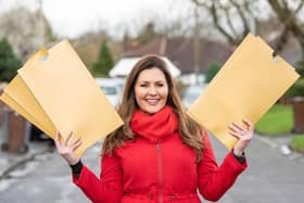 Postcode Lottery ambassador Judie McCourt has some good news for ten Rushden residents