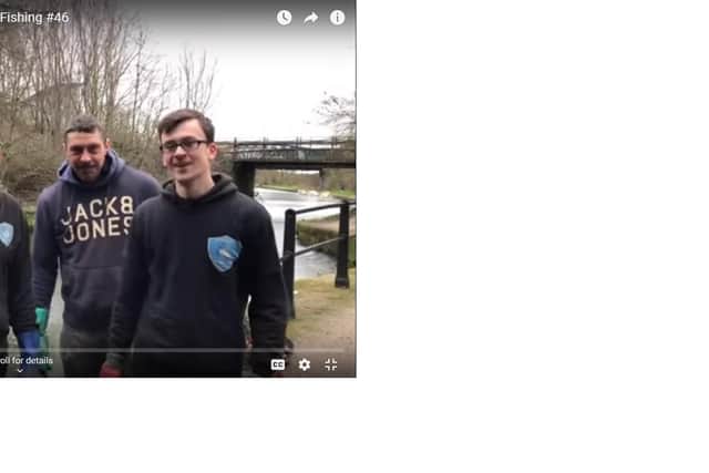 The Northants Magnet Fishing group l-r Nigel Lamford, Shirly Myster, and Daniel Moore
