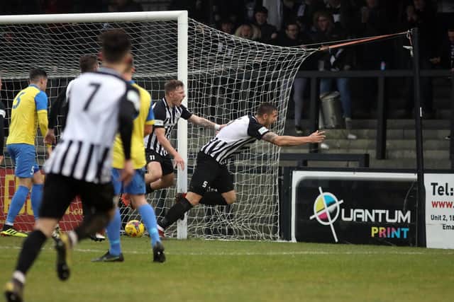 Charlie Wise opened the scoring in Corby Towns success over fellow high-flyers Berkhamsted. Picture by Alison Bagley