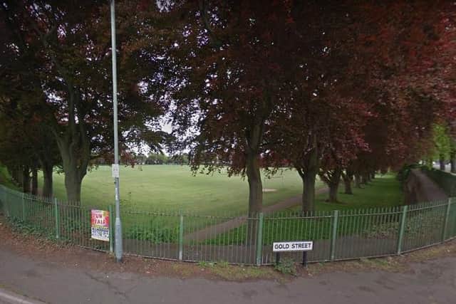 Armed officers were called to Eastfield Park in Wellingborough yesterday (Monday)