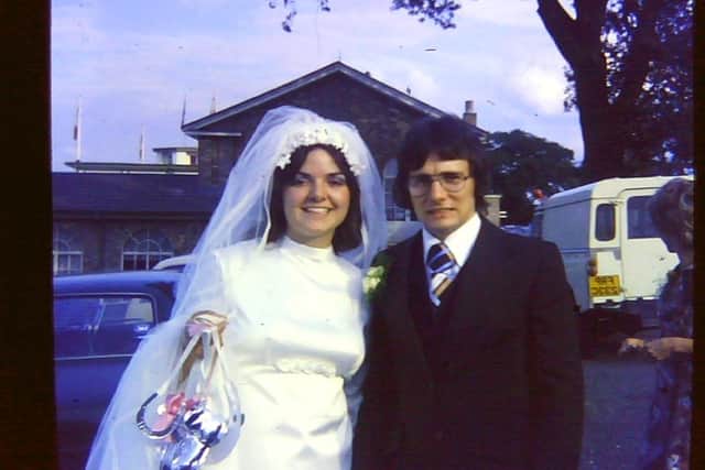 Mick and Lesley Burdett on their wedding day
