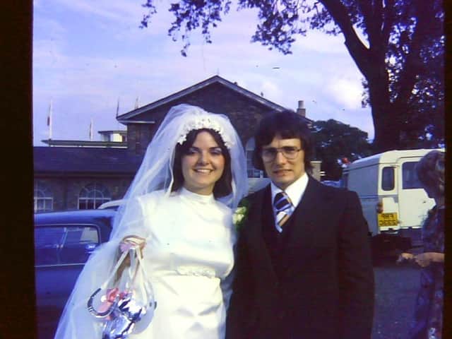Mick and Lesley Burdett on their wedding day