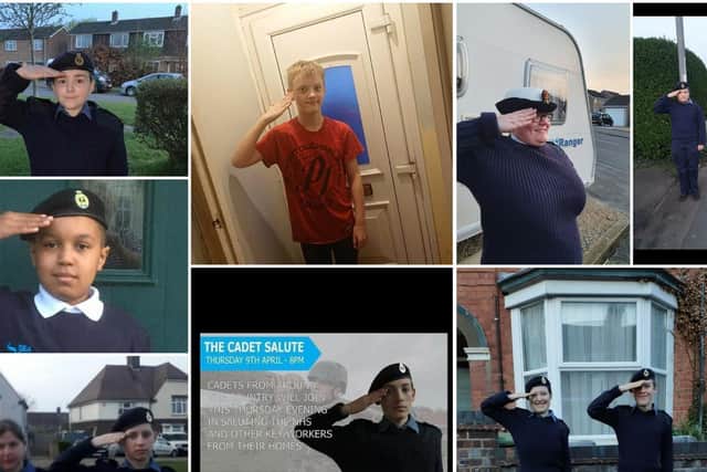 Some of the Wellingborough sea cadets saluting our NHS heroes and key workers