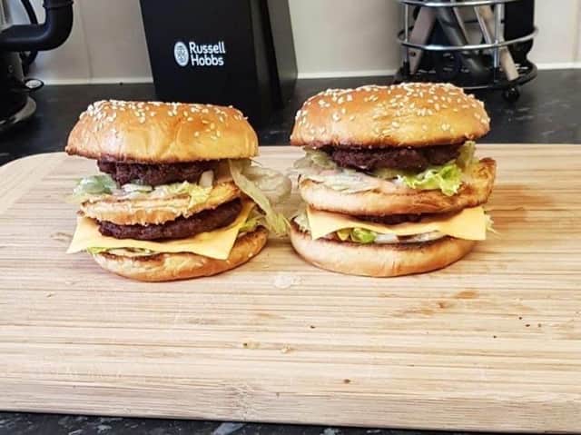 Members of The Rona Cookbook shared these McDonald's inspired burgers