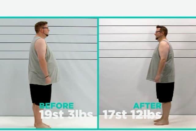 Matt kept track of his weight loss