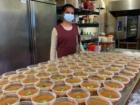 A Wellingborough catering company donated more than 100 meals to KGH on Good Friday