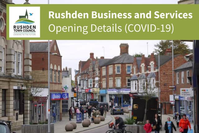 Rushden Town Council has compiled a directory of Rushden businesses and services which are still open