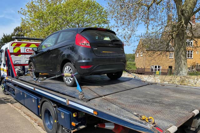 The driver's vehicle was seized. Credit: PC Lee