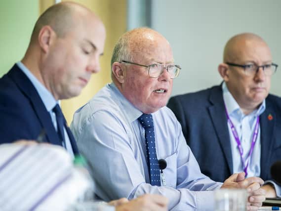 Councillor Malcolm Longley (centre) is the cabinet member for finance at Northamptonshire County Council