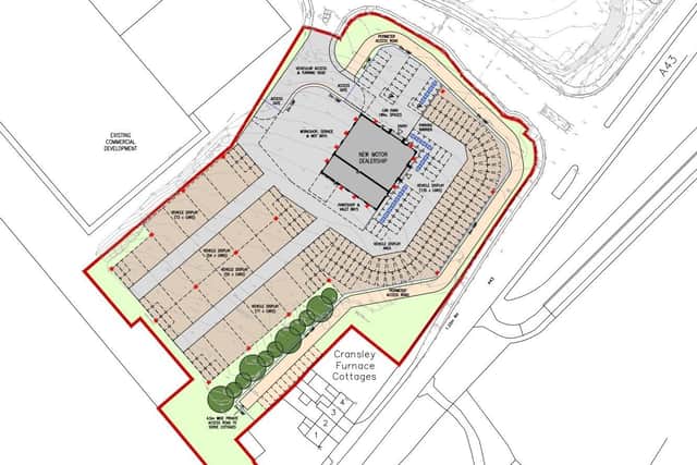 This map shows the location of the Premier Car Supermarket site.