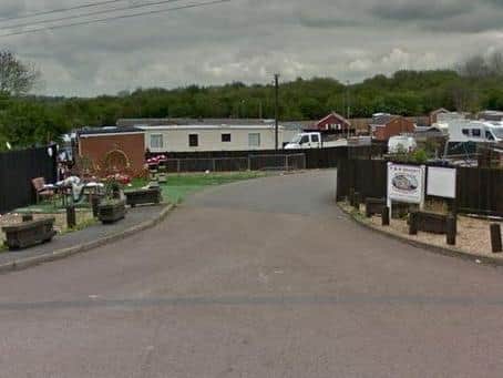 The caravan site in Gipsy Lane.
