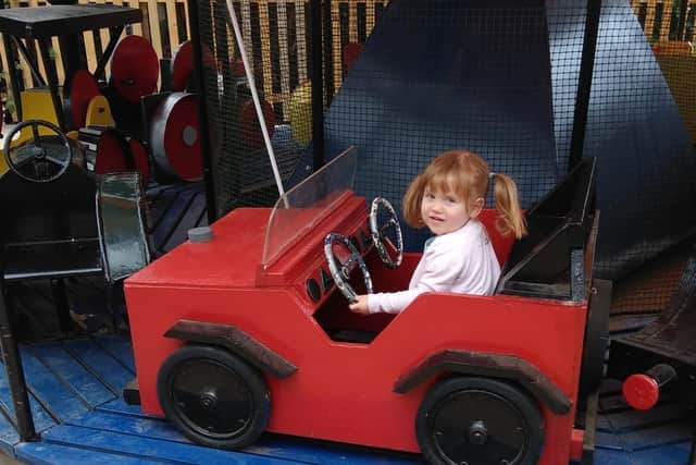 Ruth's granddaughter Alice at Wicksteed Park