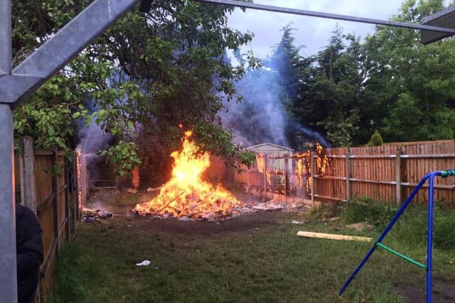 Firefighters are warning garden bonfires can easily get out of control