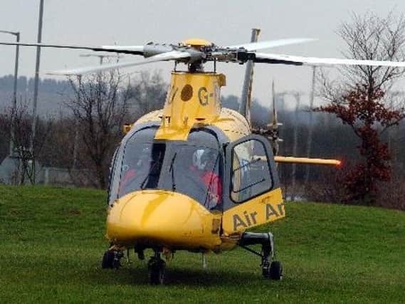 The man was airlifted to hospital (file picture)