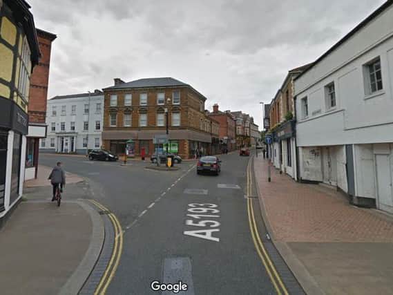 The man was hit by a bus after it turned from Oxford Street into High Street, Wellingborough
