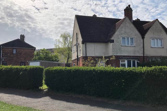 Police taped off a house in Stephenson Way, Corby, last week