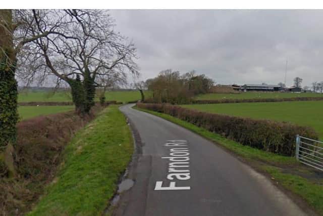 The crash happened on a quiet country lane close to Great Oxendon
