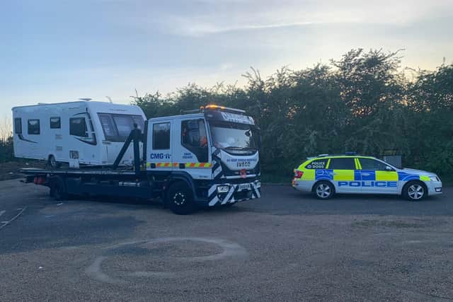 This caravan was removed from the site