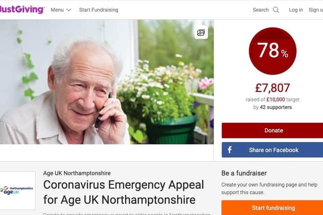 Age UK Northamptonshire have launched a Coronavirus Emergency Appeal and received a 3,000 donation