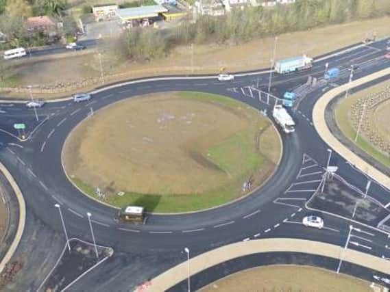 A new roundabout has been built where the bypass rejoins the A43
