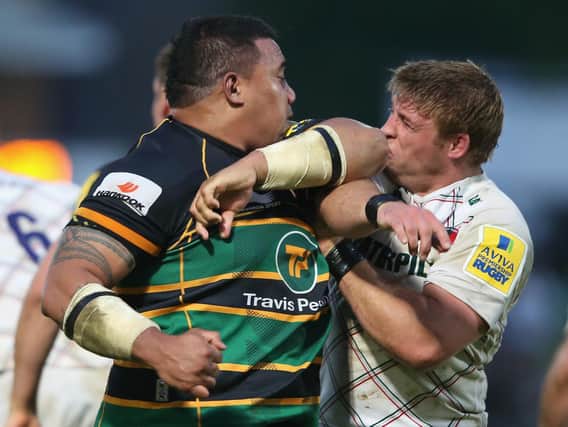 Salesi Ma'afu and Tom Youngs came to blows in the Premiership play-off semi-final at Franklin's Gardens in May 2014