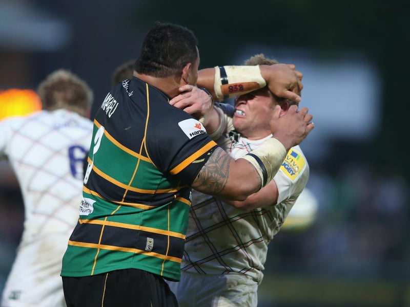 The pair got to grips with each other