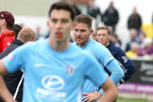 Elliot Sandy and Corby Town were left devastated after their play-off final defeat at Bromsgrove Sporting last year. Pictures by Alison Bagley