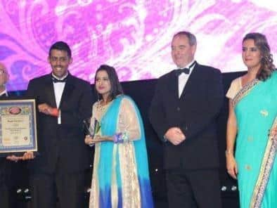 Rocky on stage winning one of his many awards in 2017