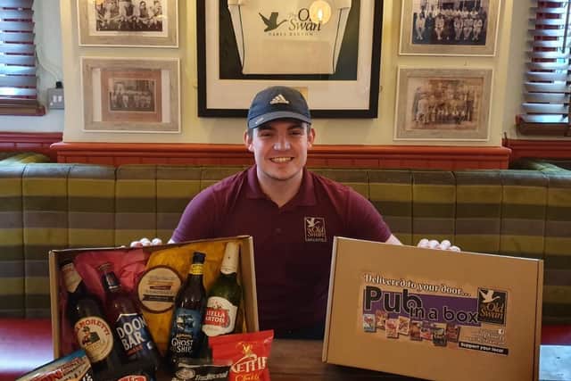 The Pub-in-a-Box - four drinks and some pub favourite snacks delivered to your door.