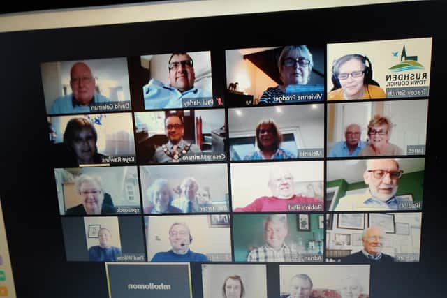 Members of Rushden Town Council on last week's Zoom call