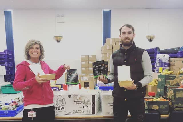 Paul White delivered free meals to frontline staff at Kettering General Hospital on behalf of his company Clean25