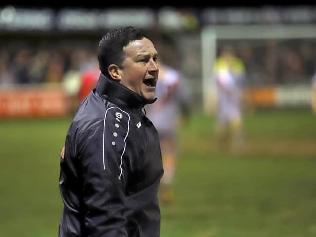 Kettering Town manager Paul Cox is looking ahead after achieving his main target for last season. Picture by Peter Short