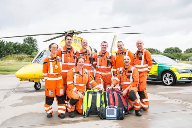 Air Ambulance crews are all funded by donations and charity shop sales
