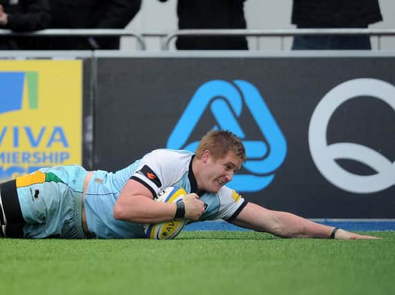 GJ van Velze dived over for a crucial 58th-minute score for Saints at Saracens in May 2013