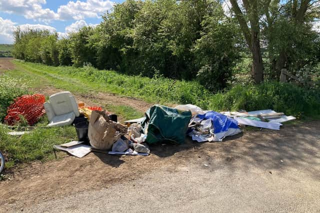 The fly-tipped rubbish reported by Richard Minrik