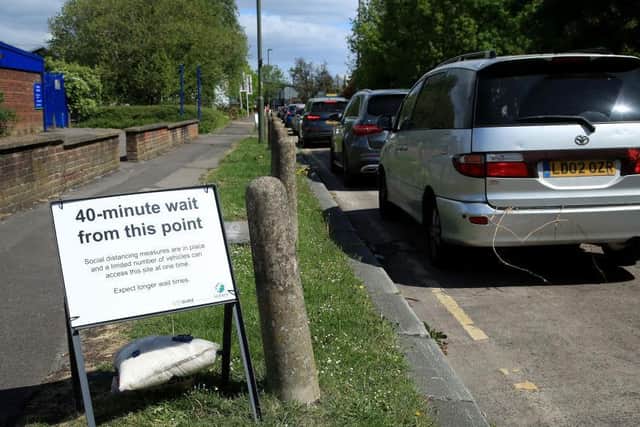 Reopened rubbish tips have seen huge queues around the country. Photo Getty Images
