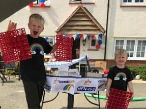 The boys have enjoyed setting up shop outside their Barton Seagrave home
