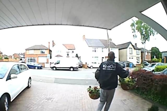 The incident was captured on CCTV.