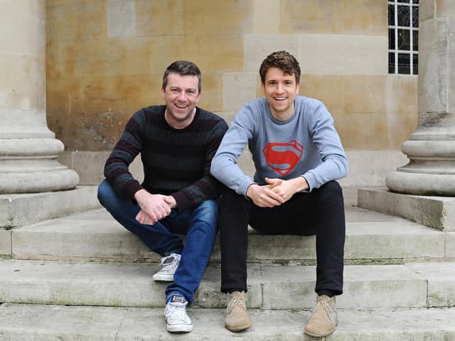 Chris Smith (left) with Radio 1's Greg James. Credit: Jenny Smith