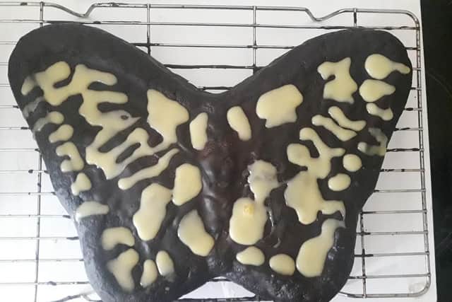 You could bake a cake like this one, pictured by Liz Morrison