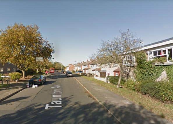 The incident happened in Taunton Avenue