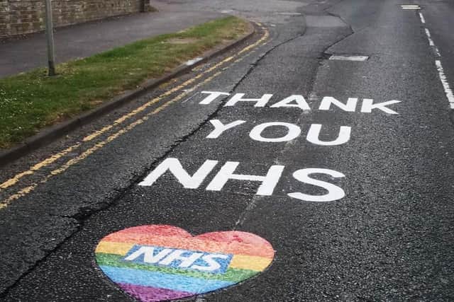 The Rothwell Road message. Credit: KGH