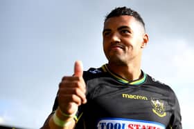 Luther Burrell was all smiles as he signed off at Franklin's Gardens with a try and a win in May 2019