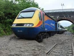 The northbound train stranded in Corby