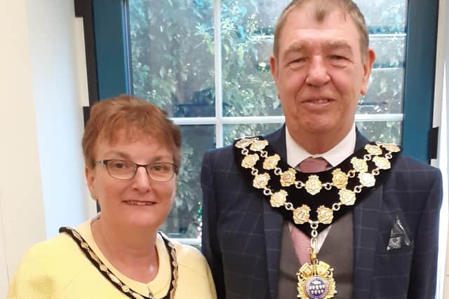 Cllr Chris O'Rourke (right)