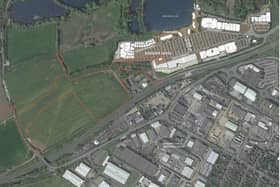 Site plan for the proposed link road for Rushden Lakes