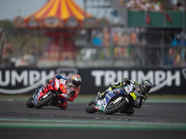 Britain's Cal Crutchlow leads last year's MotoGP race at Silverstone. Photo: Getty Images