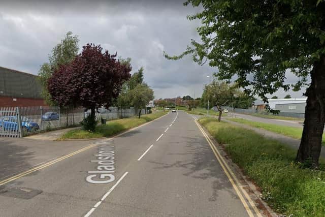 The shocking attack happened in this area of Gladstone Road on Friday