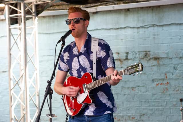 Jo Go Beat, performing at the Northampton Music Festival last year with GoGo Loco. Photo by David Jackson