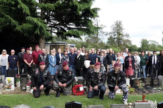 Ride of Respect to honour the memory of Falklands hero:  Charity motorbike tour of grave sites of 23 fallen soldiers stopped off at Shire Lodge Cemetery, where riders were joined by Corby residents
